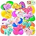 JOYIN 12 Pcs Filled Easter Eggs with Plush Unicorn, Bright Colorful Eggs Prefilled with Variety Plush Unicorn for Kids Toddlers Easter Hunt, Basket Stuffers and Party Favors