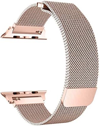 SICCIDEN Compatible with Apple Watch Band 42mm 44mm, Milanese Loop with Magnetic Clasp Stainless Steel Replacement Band Compatible with Apple Watch Series 4 Series 3 Series 2 Series 1, Champagne Gold