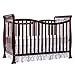 Dream On Me Violet 7-In-1 Convertible Life Style Crib In Cherry, Greenguard Gold Certified, 4 Mattress Height Settings, Made Of Sustainable New Zealand Pinewood