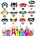 HXDZFX 24PCS Superhero Party Masks & Superhero Slap Bracelet for Kids Baby - The Avengers Super Heroes Birthday Party Supplies Favors Children/Kids/Adults