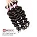 Jolia Hair 8A Grade Virgin Brazilian Natural Wave Hair 3 Bundles, 100% Unprocessed Brazilian Virgin Human Hair Weave Extensions, Natural Black Color, Full Head (16 18 20 inches)