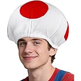 lckellong Mushroom Hat Toad Costume Adult Anime Cosplay Red White Spotted Mushrooms Caps Halloween Headwear