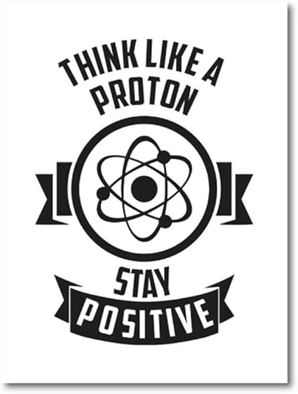 Qpowy Physique Chimie Motivation Citation Imprimer Pensez Comme Un Art Proton Pour Geeks Affiche Toile Peinture Bureau Galerie Decoration Murale Amazon Fr Cuisine Maison