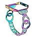 Compatible for Fitbit Blaze Bands Women Men with Frame, VOMA Stainless Steel Fitbit Blaze Watch Band Fitbit Blaze Accessories Fitbit Bands Blaze Fit bit Blaze Bands Large Small Bangle 3 Colorful