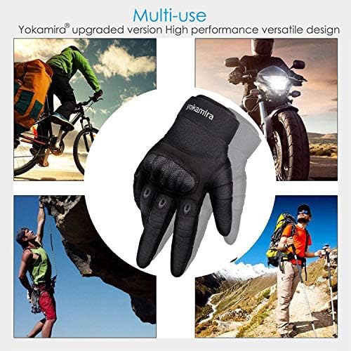yokamira Gants de Moto Homologué CE, Gants Scooter Plein-Doigt Écran Tactile Mi Saison, Gants Tactiques de Sport en Plein Air Femme et Homme pour Motocross, Combat, Escalade, Camping, Chasse, Vélo