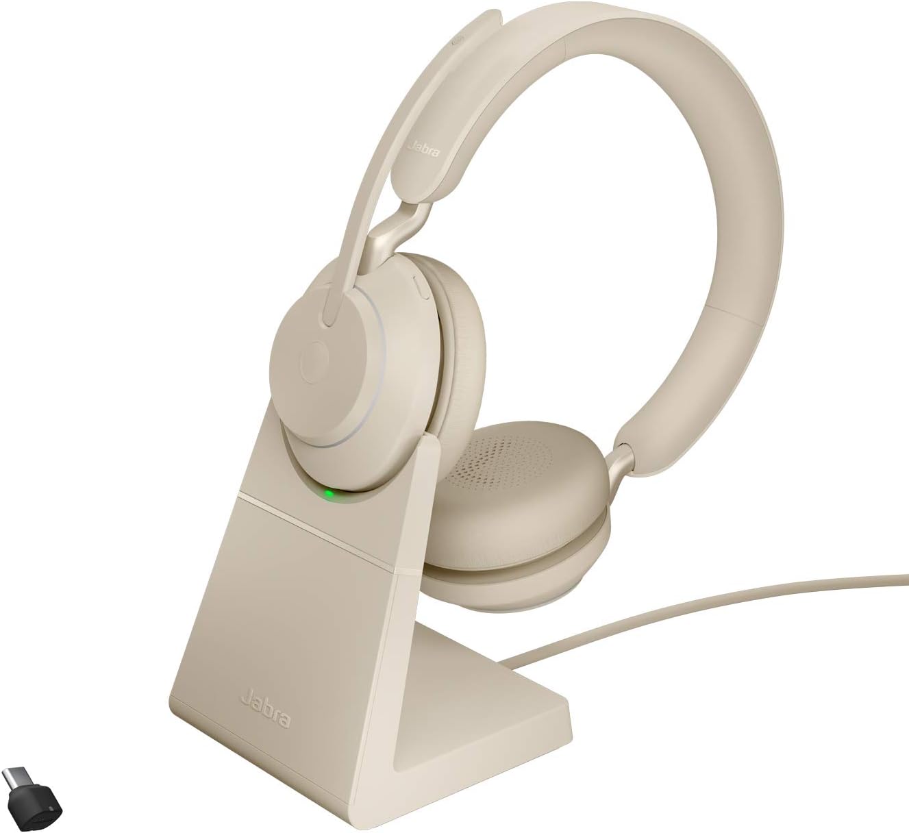 Jabra Evolve2 65 Wireless PC Headset with Charging Stand Noise Cancelling UC Certified Stereo