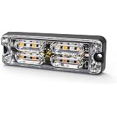 ECCO ED3511W Warning Light, Surface Mount, White, 12-24 V, 3.3" | High Intensity Directional Warning Light for Work Trucks, Tow Trucks, or any other commercial vehicle applications