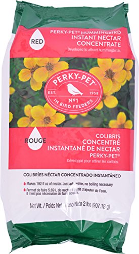Perky-Pet Hummingbird Instant Nectar Powder Concentrate - 2 lb Bag - 244SFB - Makes 192 oz of Humming bird Liquid Food Nectar - 100% Sucrose