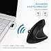 Vertical Mouse, Jelly Comb MV014 Ergonomic Wireless Mouse 2.4GHz Optical Vertical Mice with 3 Adjustable DPI 800/1200/ 1600 6 Buttons, for Laptop, PC, Desktop etc, Black