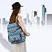 Vbiger Canvas Backpack Casual School Bag Travel Daypack for Girl (Blue)