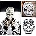 Coxeer Skull Masquerade Mask Christmas Metal Mask with Rhinestones