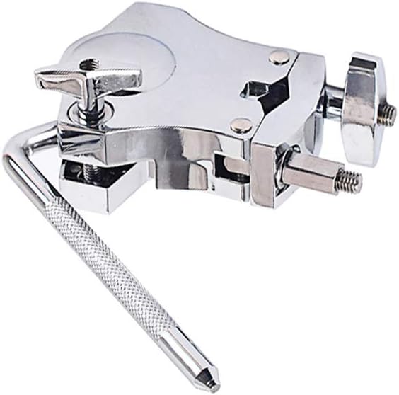 Alnicov Metal Tom Drum Stand Multi-Function Tom Drum Stand Holder Drum Accessory, Silver - Image 4