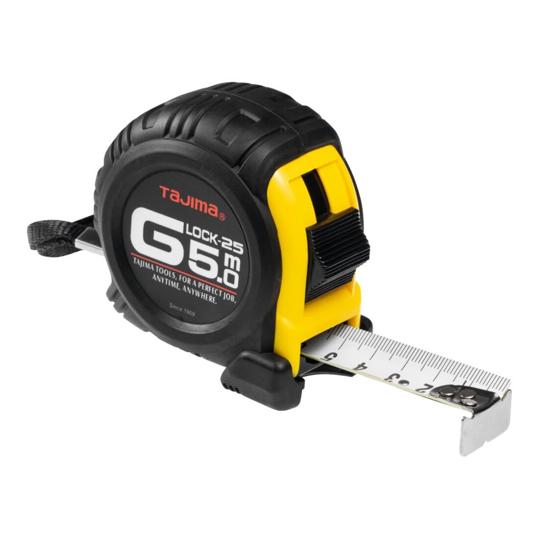 Tajima G6P30MY "G-Lock" Measuring Tape, Black/Yellow, 3 m x 16 mm