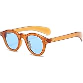 JOVAKIT Trendy Round Sunglasses for Women Men 90s Retro Vintage Classic Fashion Round Frame Sun Glasses Black Shades