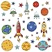 RoomMates Planets and Rockets Peel and Stick Wall Decals