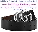 G-Style Silver Buckle Unisex Mens Womens Fashion Belt ~ 3.8cm Belt Width (110cm (Waist 32