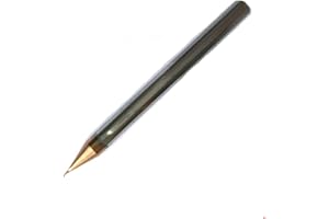 JERRAY 2pcs 0.3mm with 4mm Shank 2 Flutes HRC60 Solid Carbide Flat Square End Mill CNC Milling Cutters Router Bits Sprial Bits