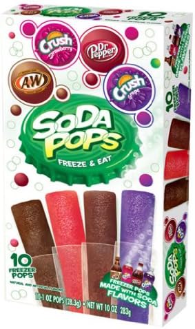 Soda Pops 1oz Variety Pack Freezer Pops Pack of 12
