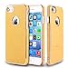 Case for Apple iPhone 7 Gold Lether Dual Layer Design for Girls&Body&Women&Men with Screen Protector Tempered Glass (White)