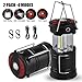 MOICO 2 Pack LED Camping Lantern, Rechargeable 4 Modes Camping Lights, 500 Lumen, Collapsible, Water Resistant Light, Battery-Powered Lanterns for Camping Outdoor Hurricane Outage& Emergency