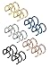 10 Pieces Stainless Steel Ear Cartilage Cuff Non Piercing Clip Ear Cuff Earrings for Women and Men, 5 Colors