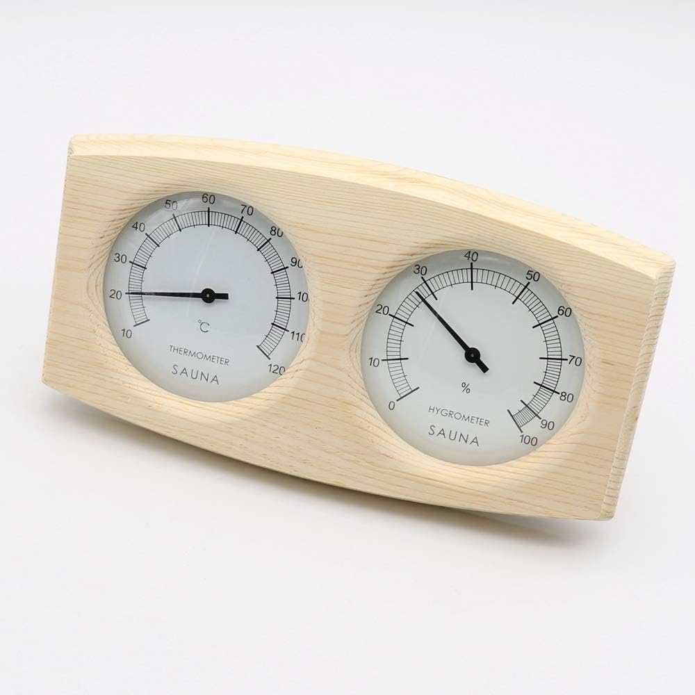 Holz Sauna Thermometer Hygrometer 3in1 Mit Integrie Produktbild-Vorschau 3