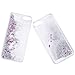 Yoption Transparent Plastic 3D Glitter Quicksand and Star Liquid Case for Apple iPhone 5 5S SE