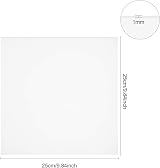 BENECREAT 2Pcs White Silicone Rubber Sheet 250x250x1mm High Temp Gasket Board view 2