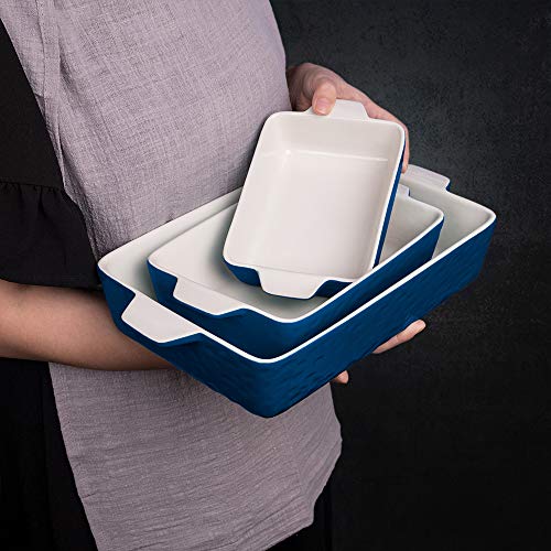 Bakeware Set, Krokori Rectangular Baking Pan Ceramic Glaze Baking Dish