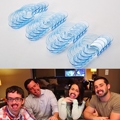 Dental Tools,BANGCHIC 20 Pack Dental Cheek Retractor C-Shape BlueTeeth Whitening Intraoral Cheek Lip Retractor Mouth Opener O-shape Type for Home Dentistry Size M,Clear