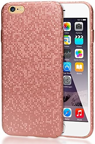 NALIA Glitter Hard Case compatible with iPhone 6 6S, Sparkle Shiny Smart-Phone Back-Cover Ultra-Thin Protector Etui, Slim-Fit Shock-Proof Bumper Protective Bling Backcase, Color:Rose Gold