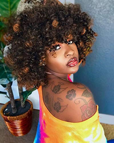 afro wigs with bangs