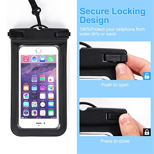 TRICIA 2 Pack Waterproof Phone Pouch and Waterproof Case Cell Phone Bag Floating Universal