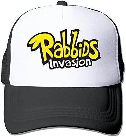 OwperD Unisex Black Rabbids Invasion Logo Adjustable Baseball Hat One Size