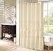 Comfort Spaces CS70-0099 Cavoy Bathroom Pintuck Shower Tufted Ruffle Pattern Modern Elegant Microfiber Fabric Bath Curtains, 72