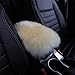 Forala Auto Center Console Pad Furry Sheepskin Wool Car Armrest Seat Box Cover Protector Universal Fit (W-Beige)