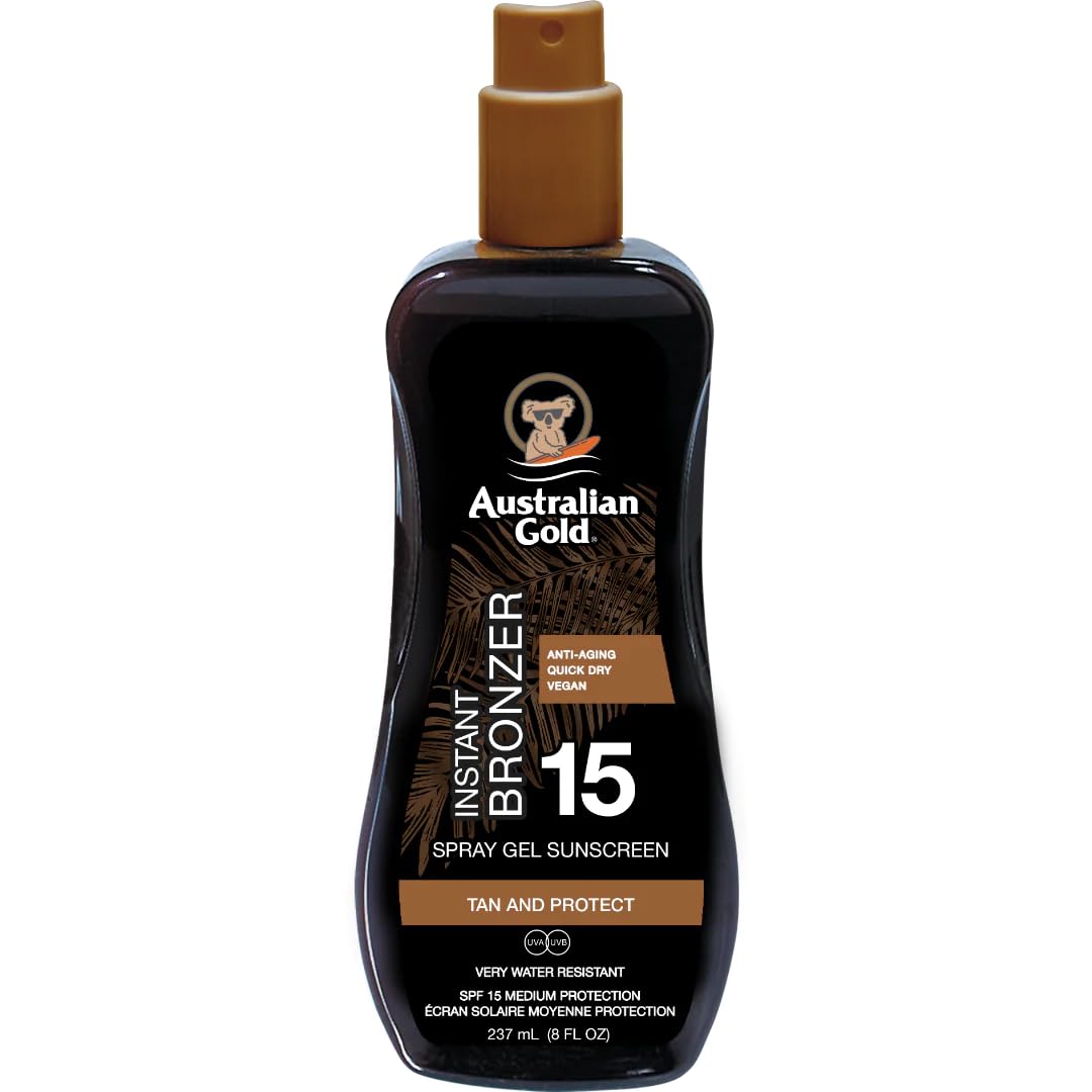 Australian Gold SPF 15 Spray Gel with Instant Bronzer 237ml