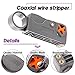 Swpeet 14Pcs Cable Crimper Wire Strippers Tool Kit, Cable Stripper and Cable Crimper with 10Pcs Compression Connectors for Wire Strippers Connector Coaxial RG59 RG6F BNC RCA Crimper Cable Strippers