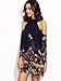 Milumia Navy Flower Print Keyhole Halter Neck Cold Shoulder Dress Large Navy