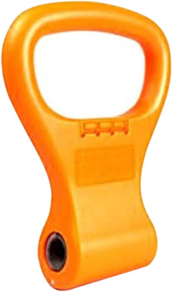 DPPAN Cast Iron Kettlebell Weight, Vinyl Coated Professional Wide Flat Base Kettlebell Great for Full Body Workout and Strength Training,Orange