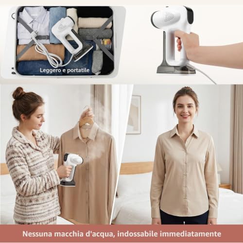 Steamer Steam Plate with Suction Function, 3000Pa, Large Removable Water Tank, Portable Iron with Steam Function, 3 Modes, Steam Power 20g/min, Results