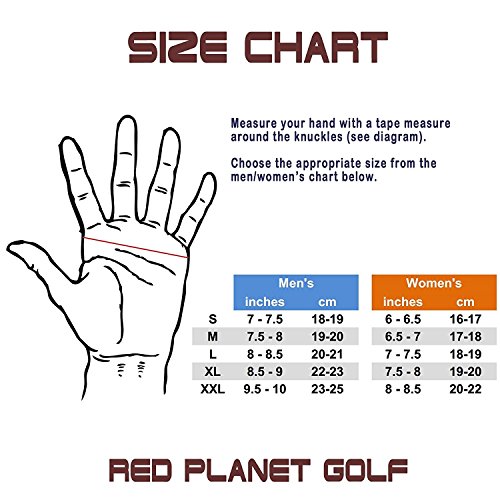 RPG Color Golf Gloves 100% AA CABRETTA Leather-Men's (Worn on Left Hand)-Match Colors with Your Golf Shirt, Golf Pants, Golf hat, Golf Bag, Golf Brush, Golf Towel, Golf tees, etc (Aqua, X-Large)