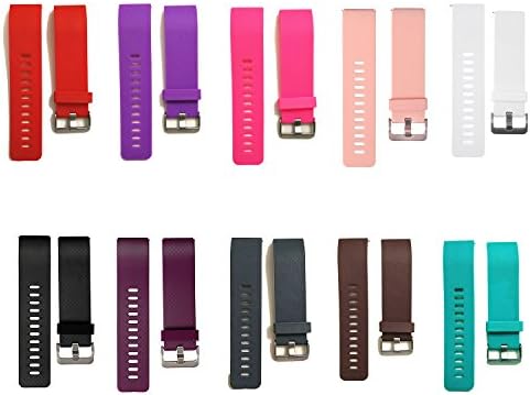 CIDETTY Soft Silicone Replacement Band Large Small for Fitbit Blaze Smart Watch (10 Pack)