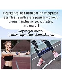 RitFit - Combo de banda de resistencia para cadera y bucle para ejercicios de caderas y glúteos, diseño suave y antideslizante, que da forma a la melocotón