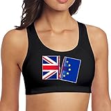 Lady Uk And Eu Flags Sport Yoga Cotton Vest