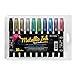 Dri Mark Chisel Tip 4mm 10 Pack Metallic Damp Erase Chalk Markers, No Priming - No Shaking - No Mess, Water Based, Nontoxic, Odorless, Dust Free - Attention Grabbing Vivid Colors - Great For