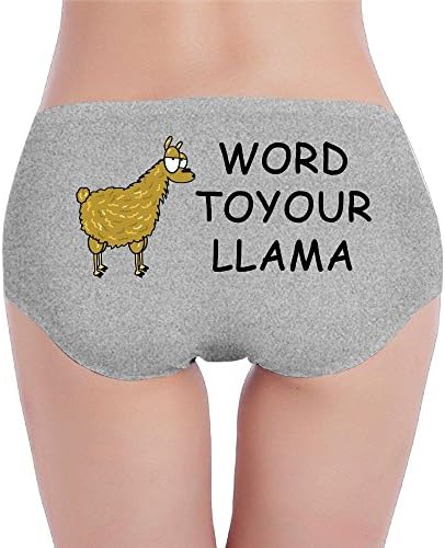 Msyspsc Word To Your Llama Comfortable Women's Underwear Large Ash