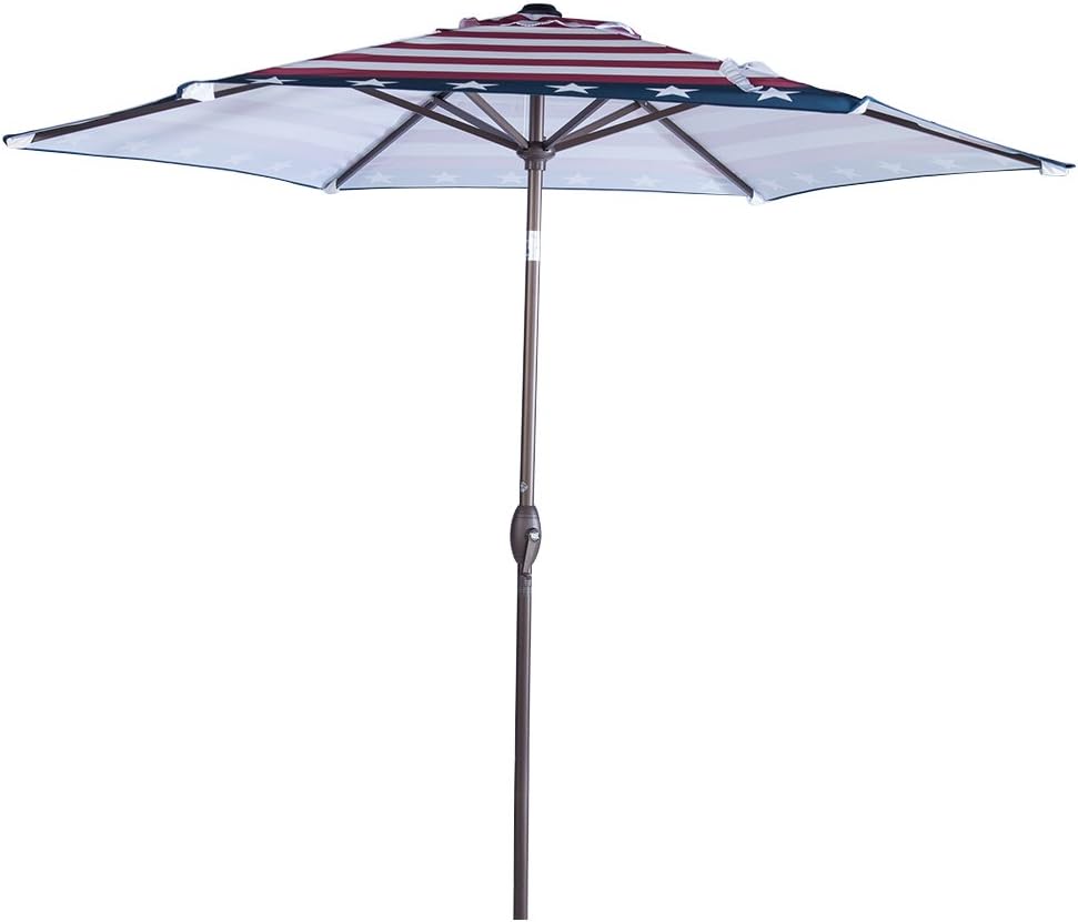 Red Striped Abba Patio Outdoor Market Table Patio Umbrella With Auto Tilt And Crank Umbrellas Patio Furniture Accessories