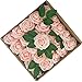 J-Rijzen Jing-Rise Artificial Flowers 50PCS Real Looking Blush Fake Roses with Stem for DIY Wedding Bouquets Centerpieces Party Baby Shower Home Decorations (Blush)