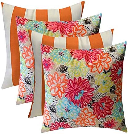 Amazon Com Set Of 4 Indoor Outdoor Square Decorative Throw Toss